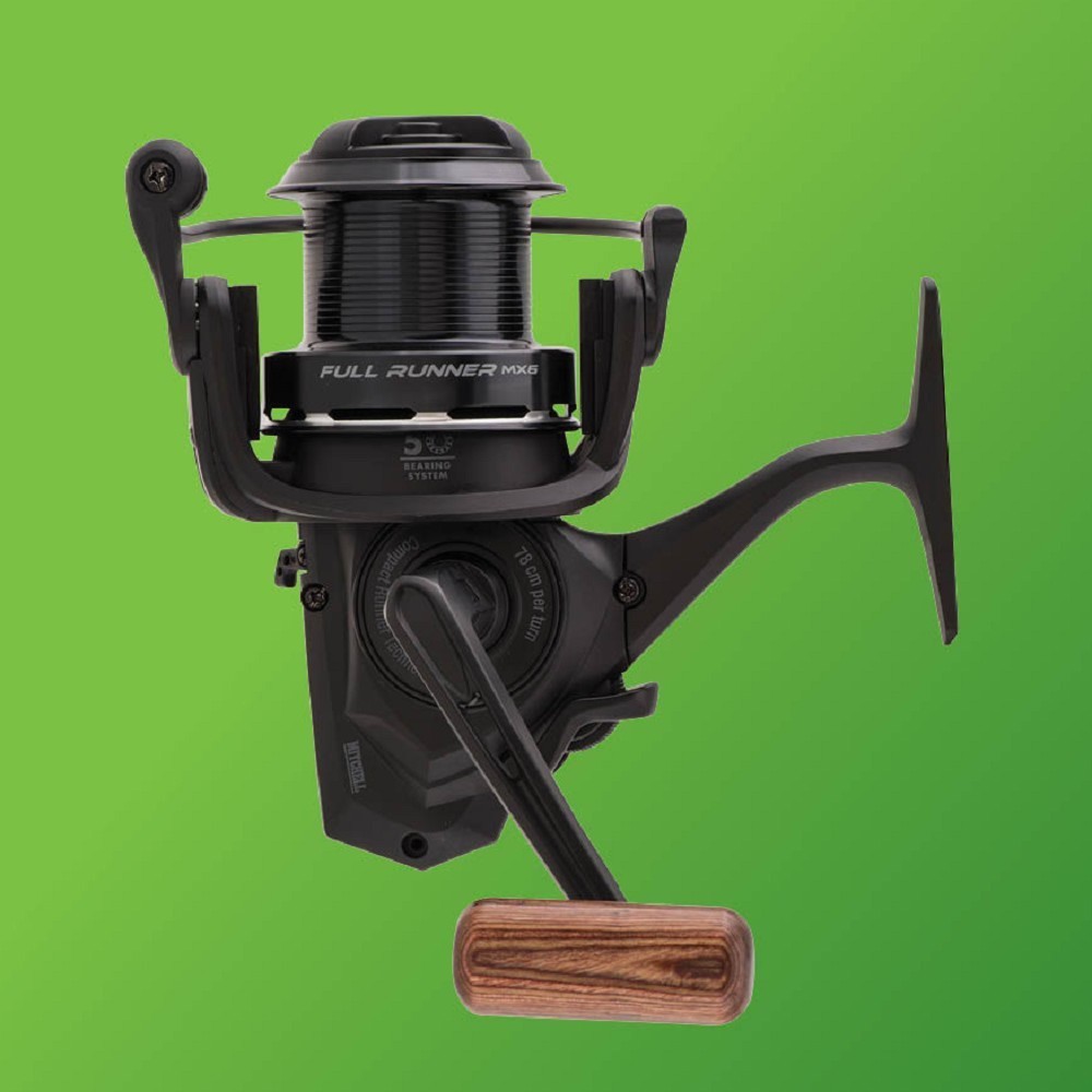 Mitchell Full Runner MX6 Big Pit Reel - Freespool Carp and Catfish Reel  with Baitrunner Style System, 5 Bearings and Rosewood Handle Knob: Buy  Online at Best Price in Egypt - Souq