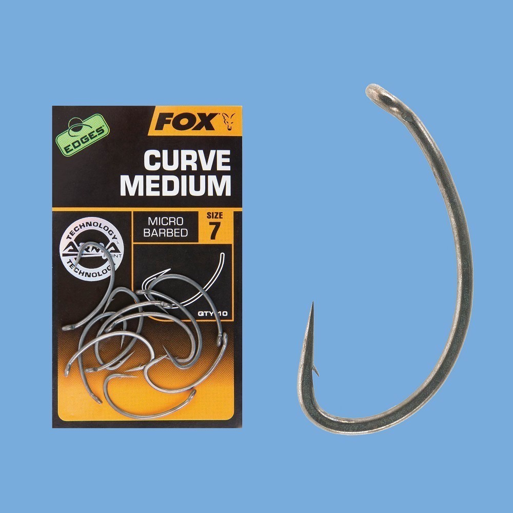 FOX EDGES CURVE MEDIUM CARP HOOKS - ALL SIZES