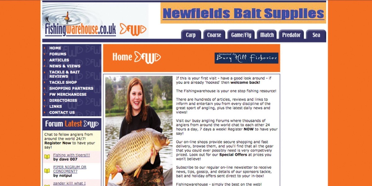 Carp fishing on the internet in the 90s