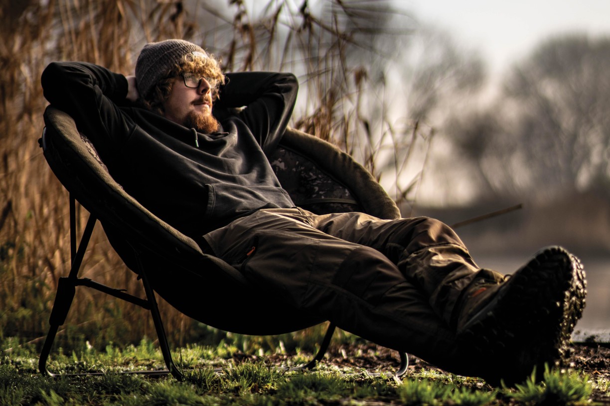 At Ease in the Moon Chair