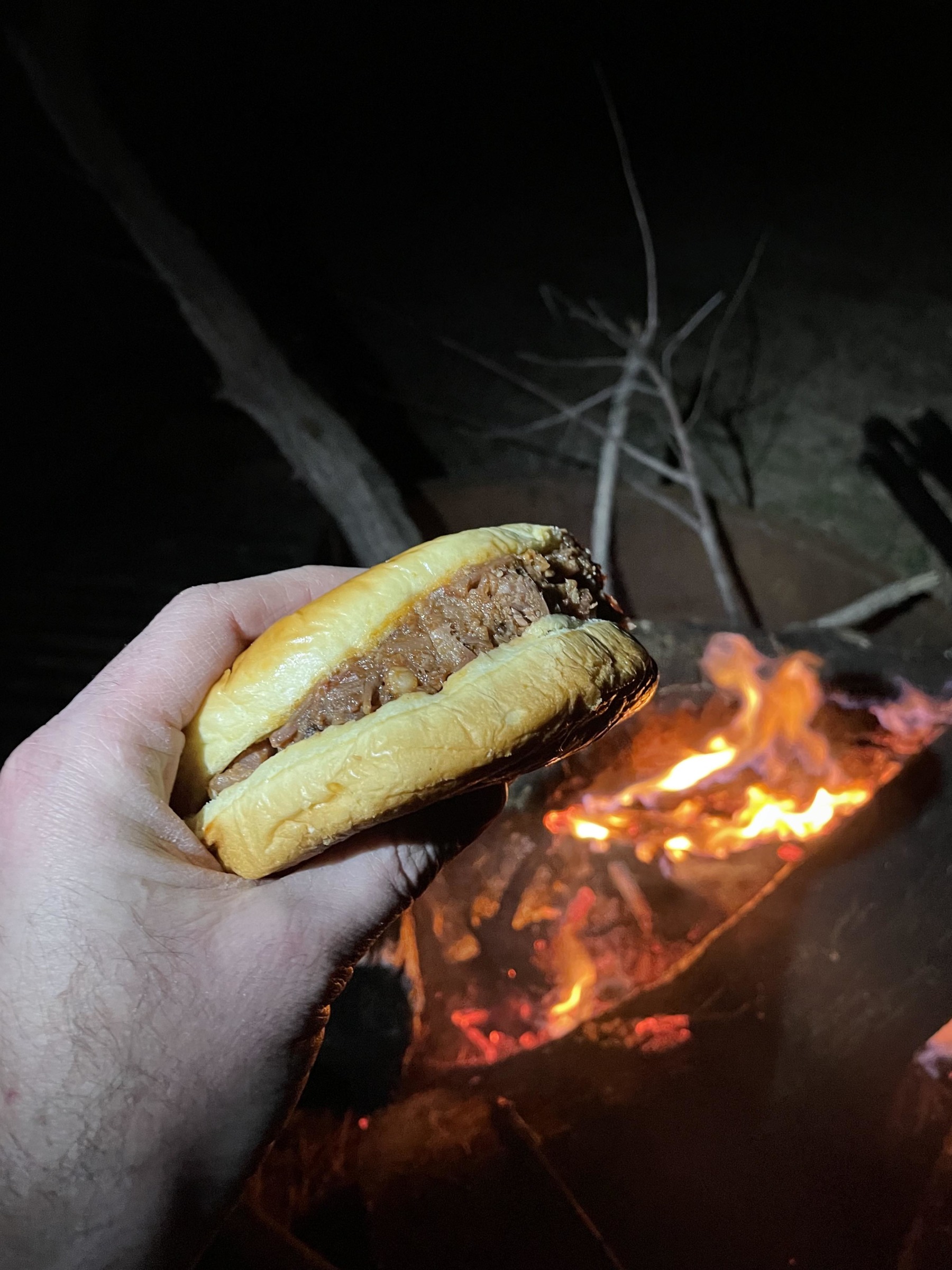 Smoked Brisket by a fire – it wasn’t all bad.