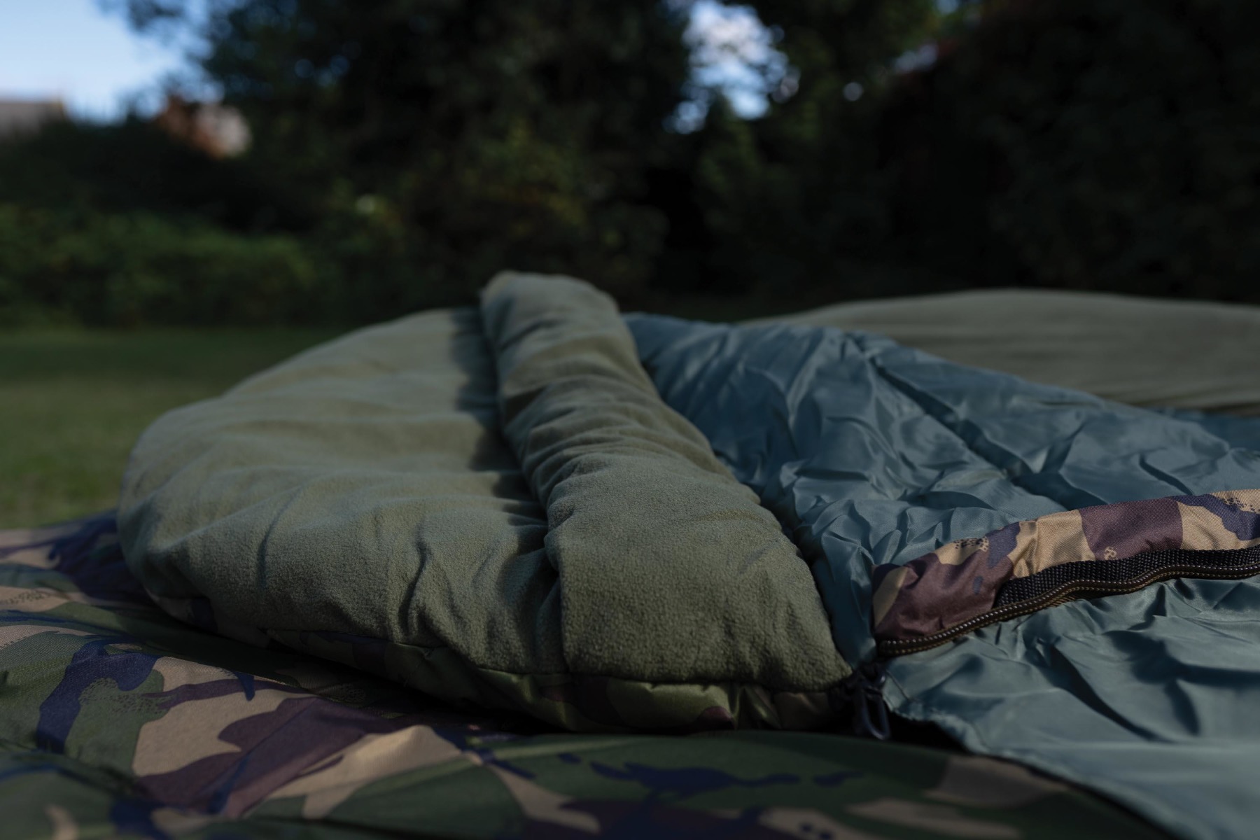 A fleece-lined top section for comfort, with a quilted nylon body section for freedom of movement