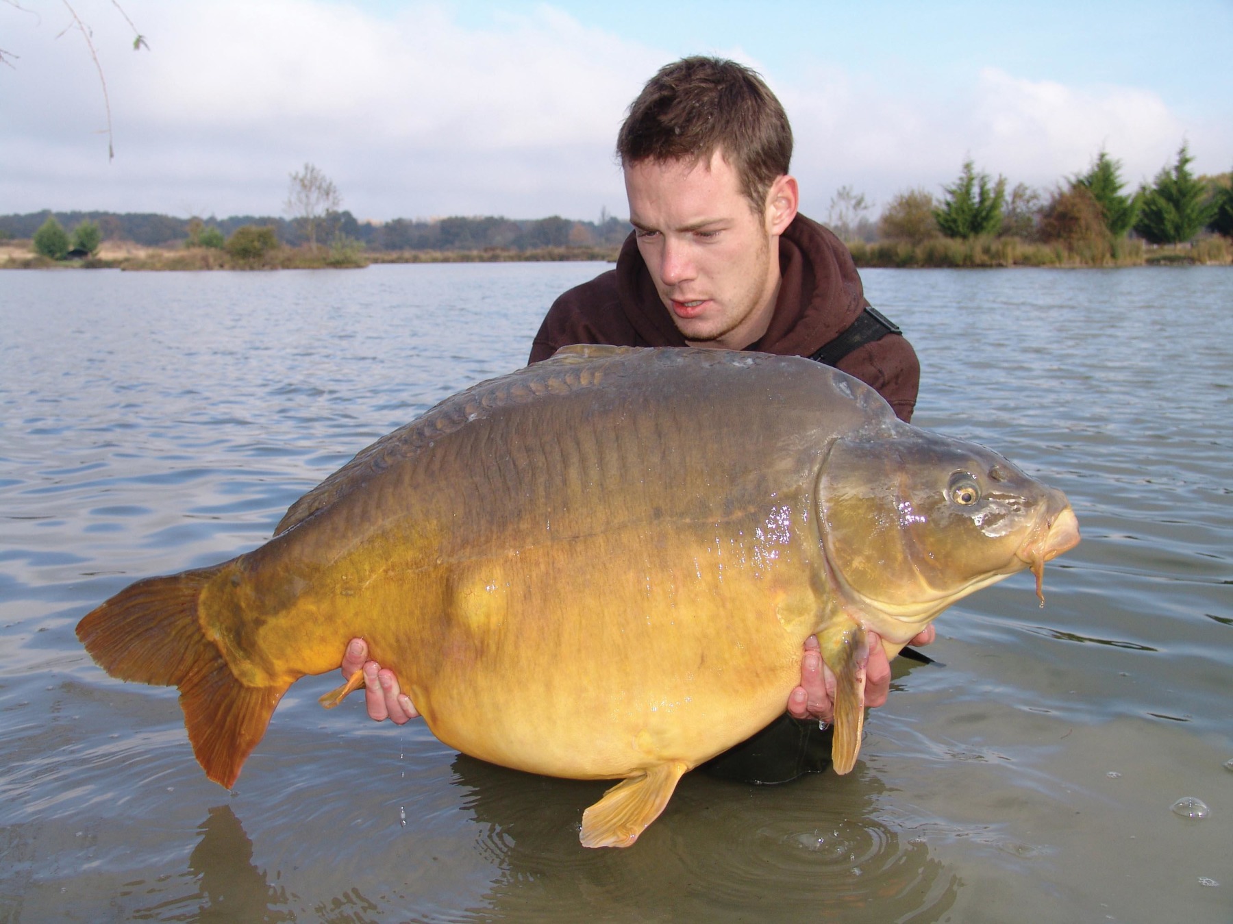 Venue regular, Joe Morgan, with one of the many 40s, 50s and 60s he caught during his time there