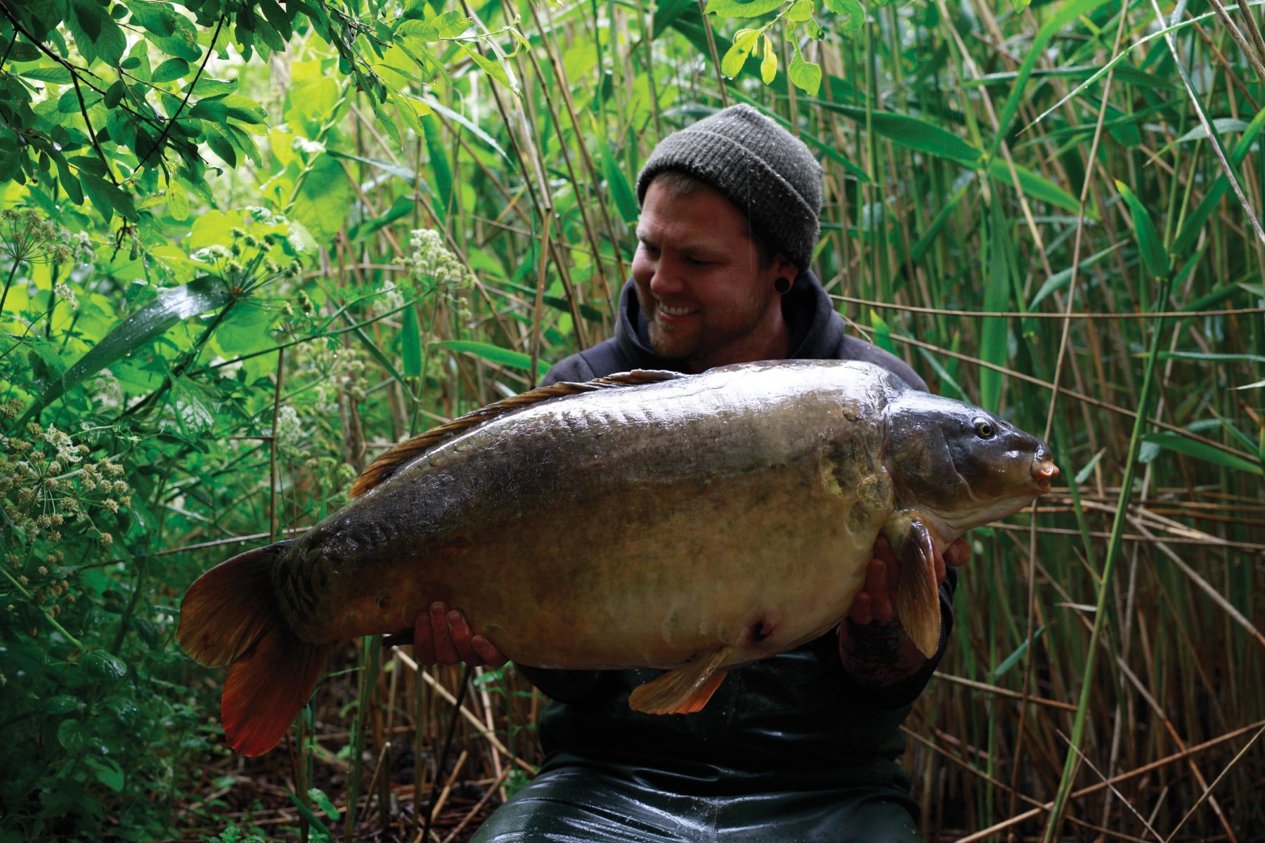 Probably previously uncaught… a 41lb unit and another victim to the size 5s for Ross