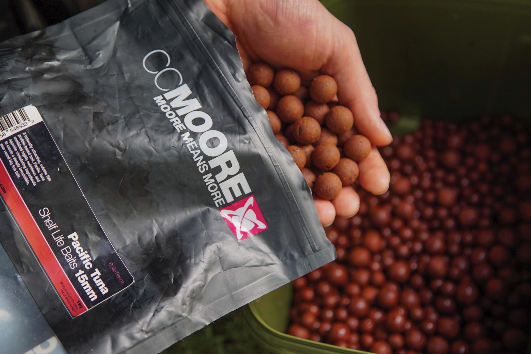 Softening up baits. Add your boilies toa bucket