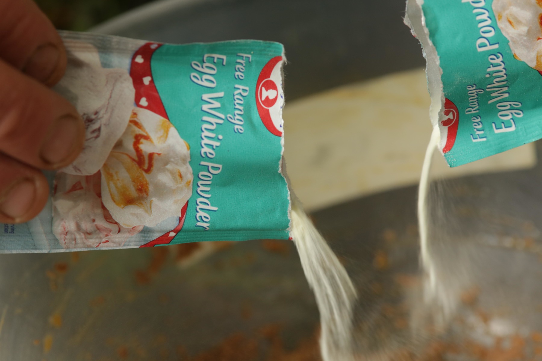 7. To help harden the baits, add a couple of sachets of Egg Albumen.