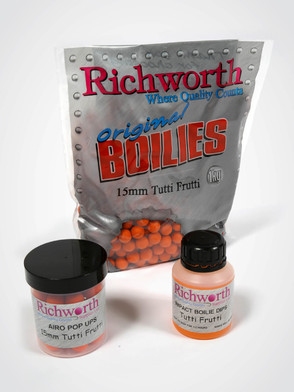 Richworth Tutti Pack: 1kg 15mm Boilies, Dip, 15mm Pop-Ups