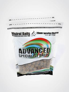 2kg Mistral Baits Spirulina Shellfish Shelf-life Boilies