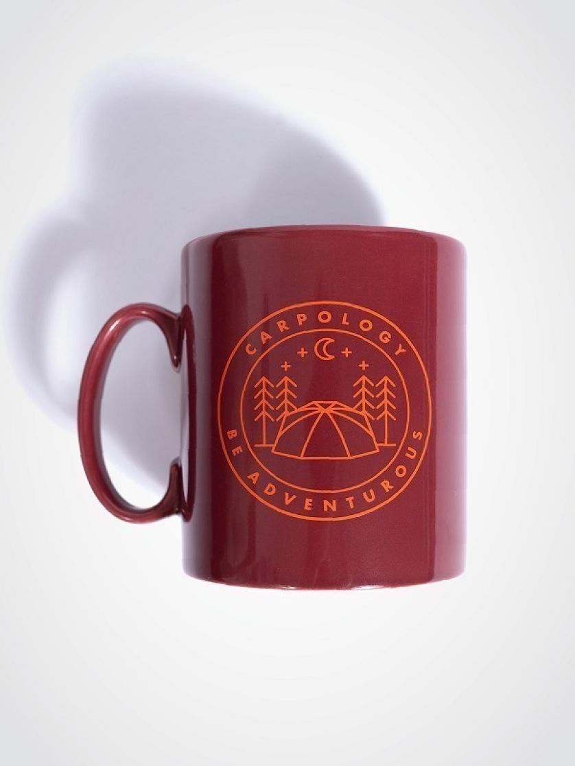 CARPology Be Adventurous Burgundy Mug