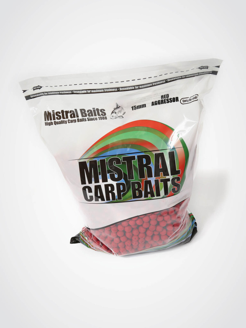 Mistral Baits 5kg Red Aggressor 15mm Shelf-life Boilies