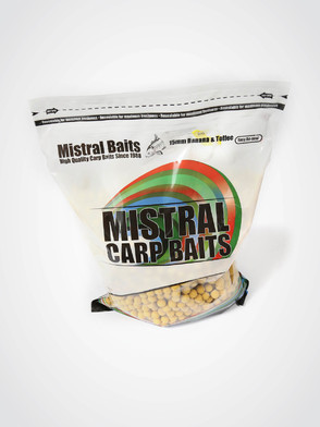 Mistral Baits 5kg Banana & Toffee 15mm Shelf-life Boilies