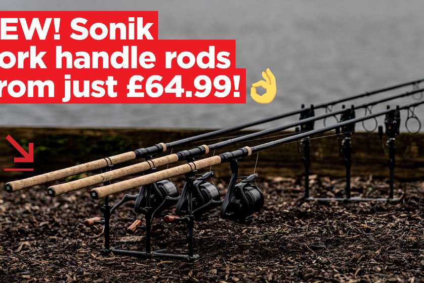 NEW! Sonik cork handle carp rods from just £64.99!